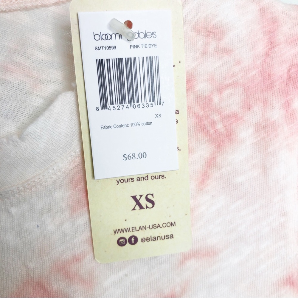 Elan Tie Dye Baby Tee Distressed Short Sleeve Raw Hem T-shirt XS Booomingdales - Picture 8 of 9